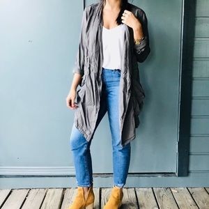Anthropologie Grey Light Slouchy Jacket